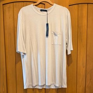 Michael Stars Men's SS Crew Neck Tee Bamboo Poly NWT Soft & Comfy Grey Blue